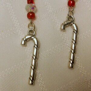 No 1777 Handmade earrings with Tibetan silver charms, glass cristals